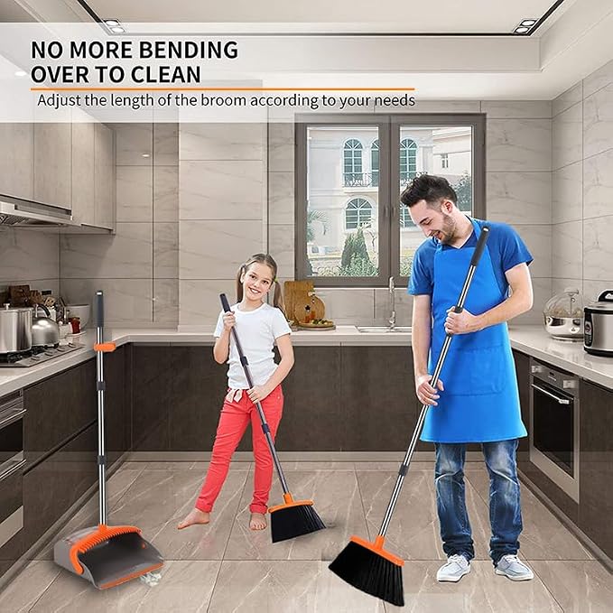 2-Pack is More economical, Upgraded Broom and Dustpan, - Image 5