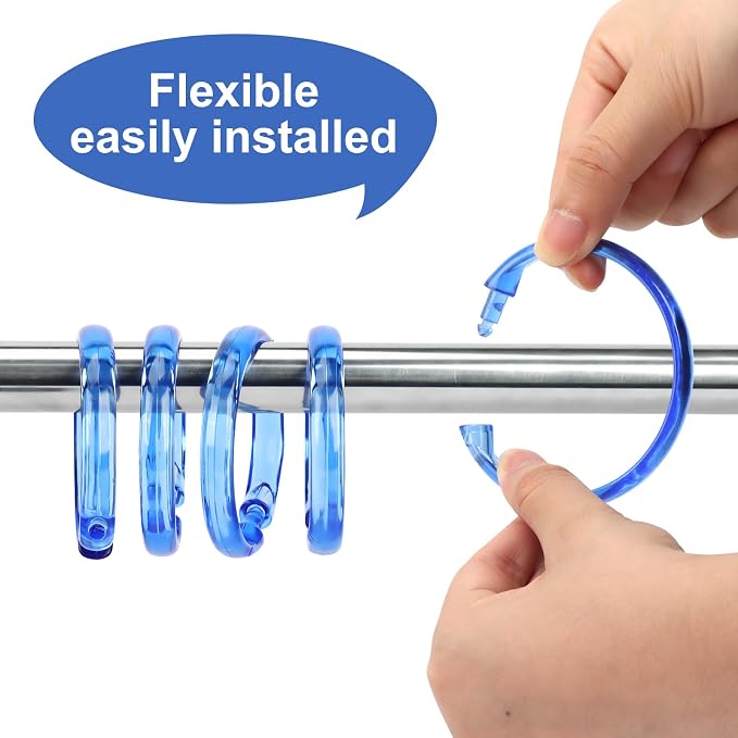 Blue Shower Curtain Hooks - Image 3