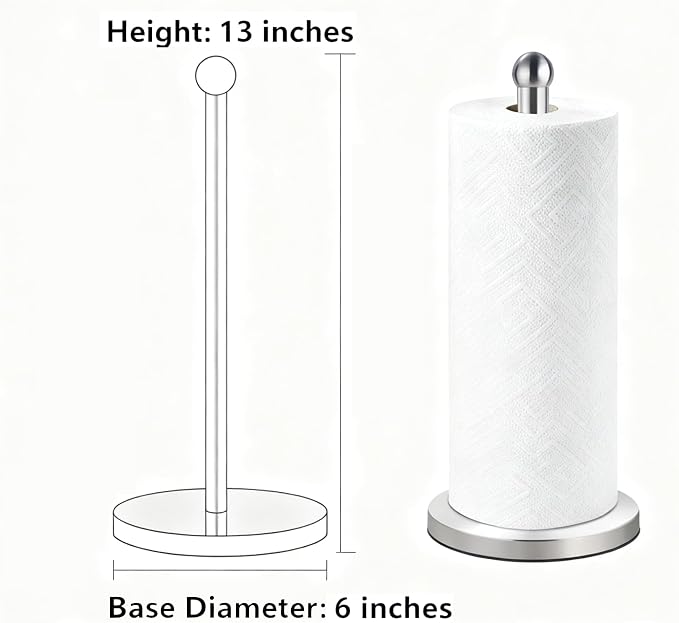 DAWNER Paper Towel Holder Countertop, Freestanding Kitchen Paper Holder Stand - Image 2
