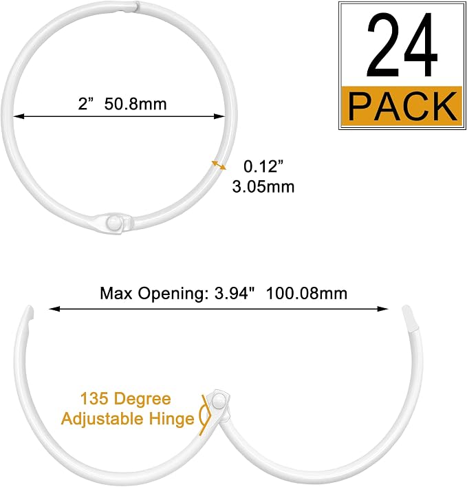 Shower Curtain Hooks Rings, Glide Smoothly Round Shower Rings - Image 4