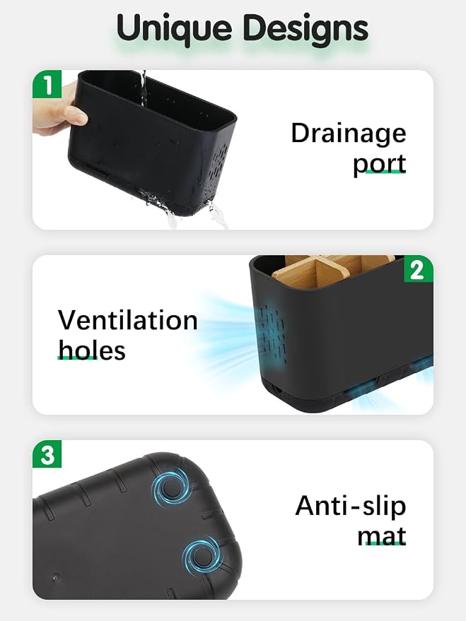 GFWARE Black Toothbrush Holder - Image 4
