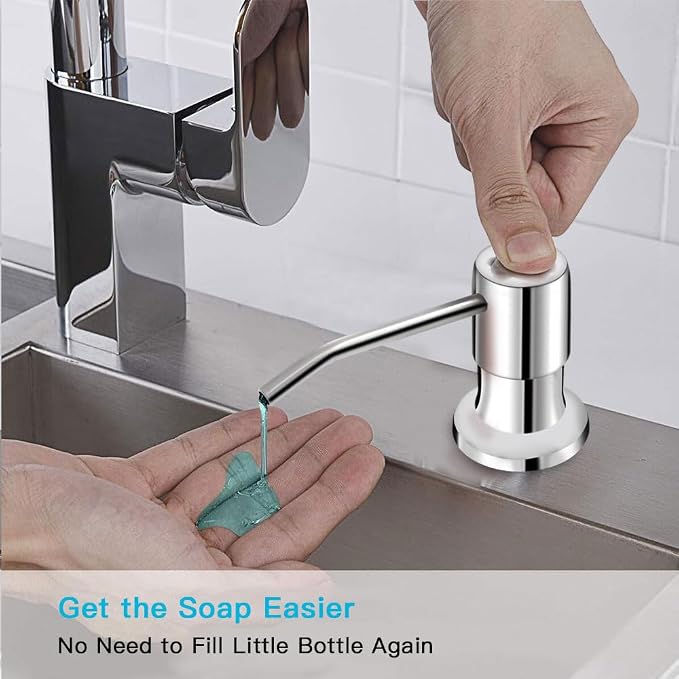OHiHi Dish Soap Dispenser for Kitchen Sink, Countertop Sink Soap Dispenser - Image 7
