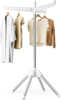 Foldable Clothes Drying Rack, Rotatable Free Standing drying rack, 1 Layer | by ABIGLIFTY