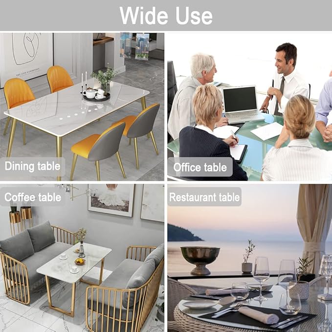 Extremely Soft 40 PCS Large Size Self Adhesive Glass Table Top Bumper, Transparent Anti Slide and Scratch for Heavy Glass Table, Rubber Pad to Avoid The Movement of Glass (Round, 40 PCS)