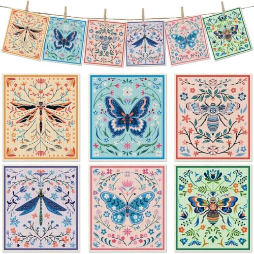 6 Pcs Swedish Paper Cloths for Kitchen, Reusable Paper Towels Washable by Revahope