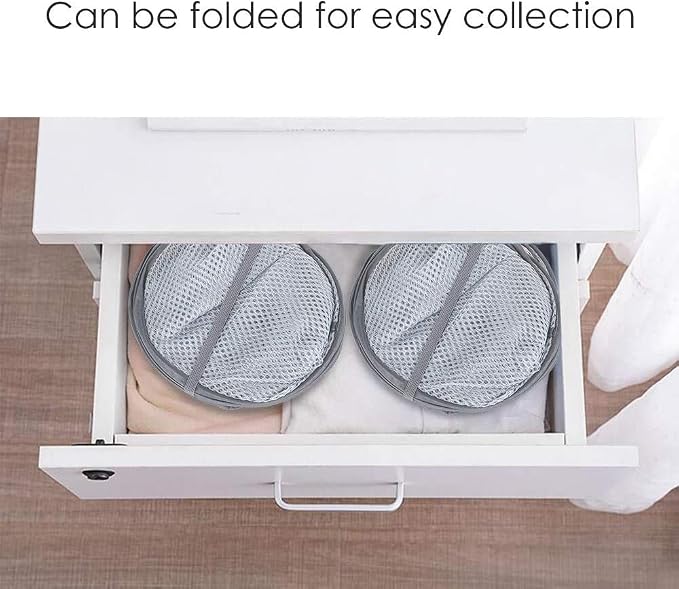 Larpur Pack of 3 Pop up Laundry Hampers, Collapsible Laundry Baskets - Image 6