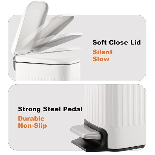 TrashAid Slim Bathroom Trash Can - Image 4