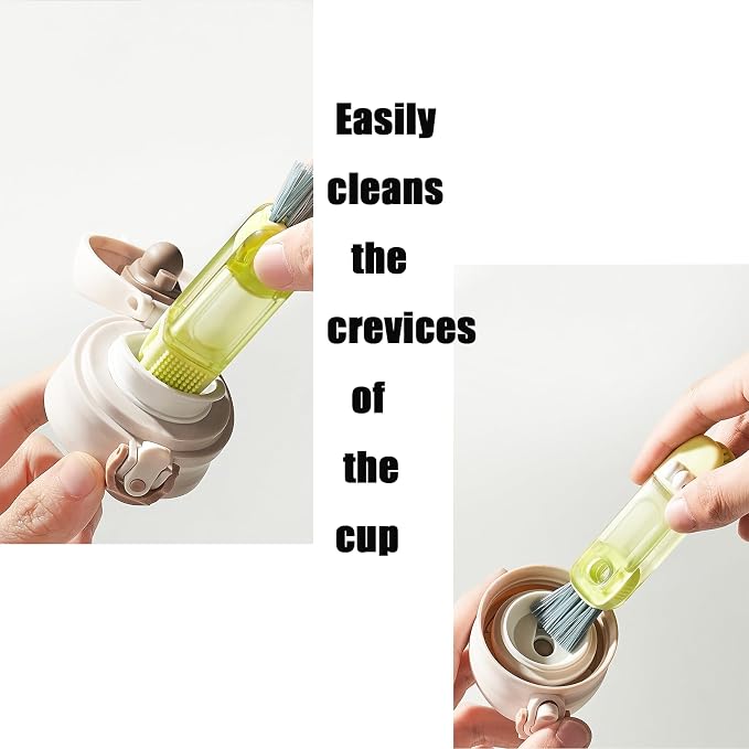 PandaEar 3-in-1 Crocodile Bottle Lid Cleaning Brush Set, Tiny Crevice Gap - Image 4