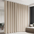 Room Divider Blackout Curtain Track Curtains Wall Dividers Panels Screen for Living Rooms Bedroom Office Privacy Partition Separation, W150 × L96 Inch,1 Panel, Beige