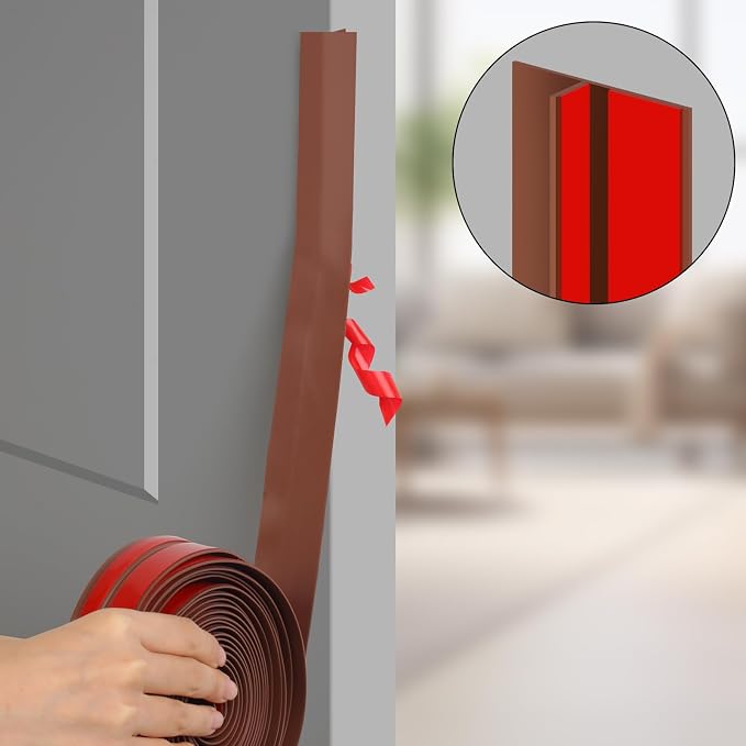 Benory T-Shaped Silicone Door Weather Stripping, 1.38" W x 20 ft | T-shaped - Image 2