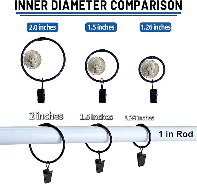24 Pack 2 Inches Openable Curtain Rings - Image 6