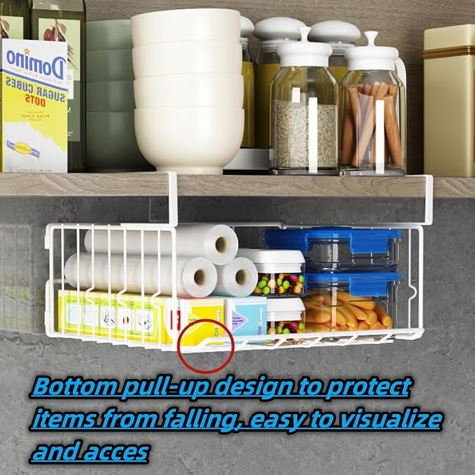 Under Shelf Basket Storage 2Pack - Image 3