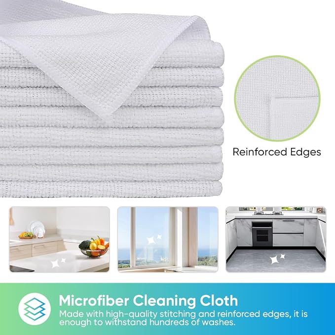HOMEXCEL 24PK Microfiber Cleaning Cloth, Cleaning Rag - Image 2