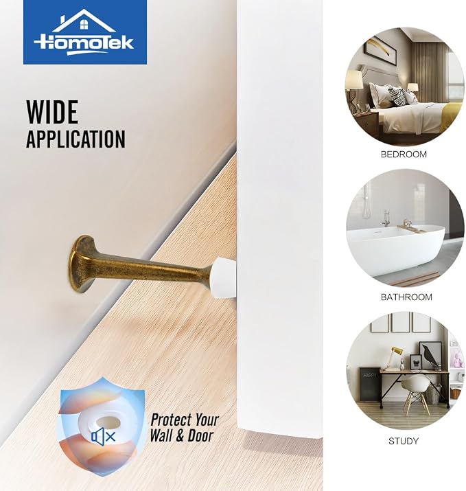 HOMOTEK 8 Pack Heavy Duty Solid Rigid Door Stop - Image 6