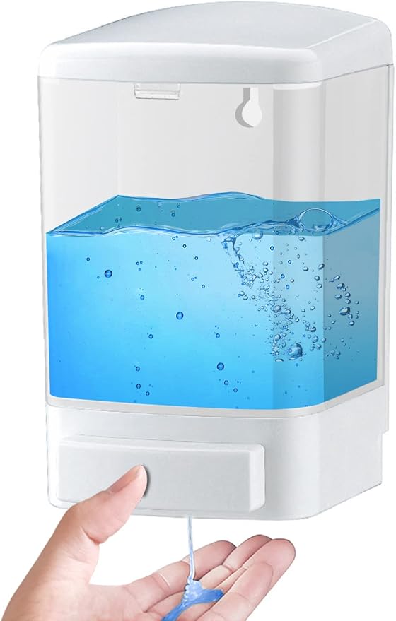 Manual Soap Dispenser Wall Mounted, Bathroom Kitchen Commercial | Leak-proof by IEALODS