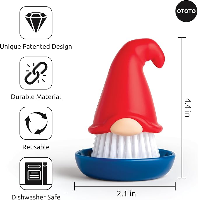 OTOTO Gnome Dish Brush with Handle - Image 6