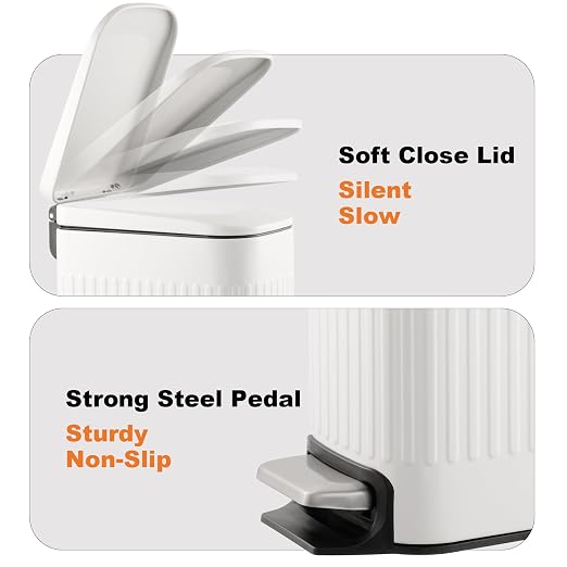 TrashAid 1.6 Gal Slim Bathroom Trash Can - Image 7