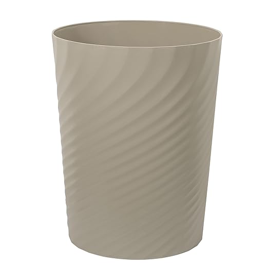 UUJOLY Plastic Small Bathroom Trash Can Wastebasket Garbage Can, Khaki | by UUJOLY