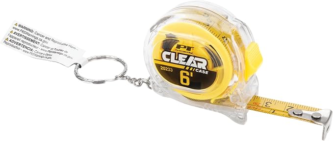 Performance Tool 20233 6 ft. Clear Mini Tape Measure, SAE and Metric - Image 8