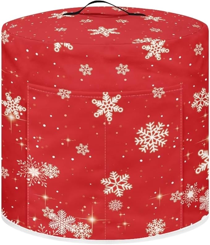 Snowflakes Dust Cover for Kitchen Instant Pot Accessories Appliance Cover Quart Pressure Cooker Air Fryer Rice Cooker Kitchen Appliance Dust Covers with Storage Pockets Size S