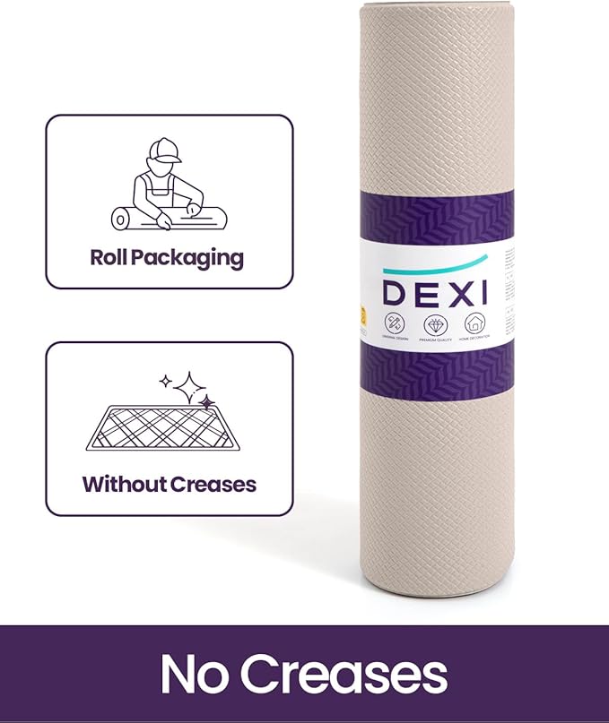 DEXI Kitchen Floor Mats Cushioned Anti Fatigue,17x59, Standing Runner Rug Waterproof, Comfort Memory Foam Padded for Front Sink Laundry, Beige