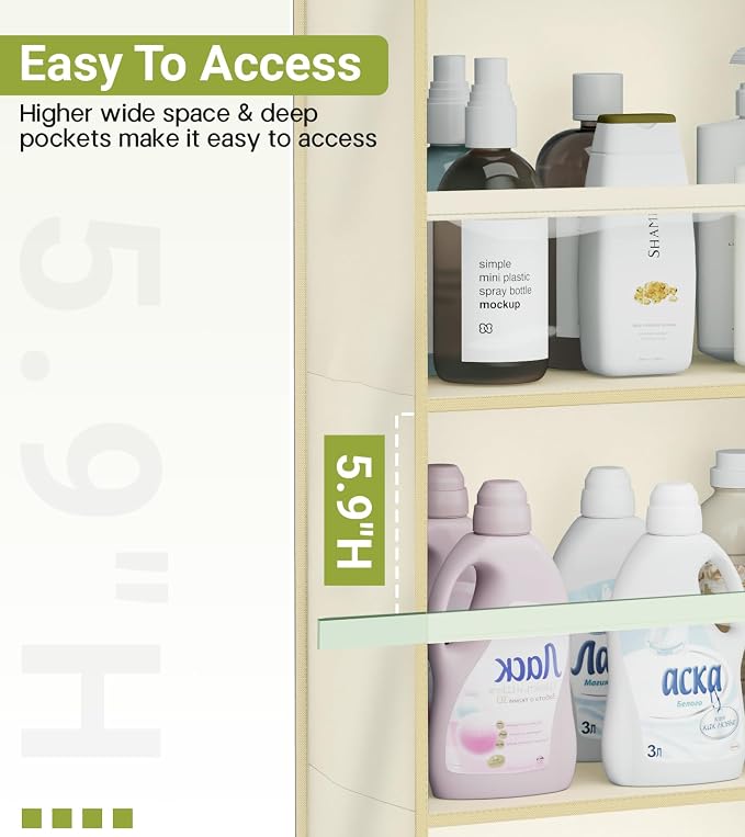 AOODA 2 Pack Over the Door Organizer, Large Capacity Closet Door Hanging - Image 4