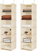 MAX Houser 2 Pack 6 Tier Foldable Hanging Closet Organizer, space-saving design by MAXHouser