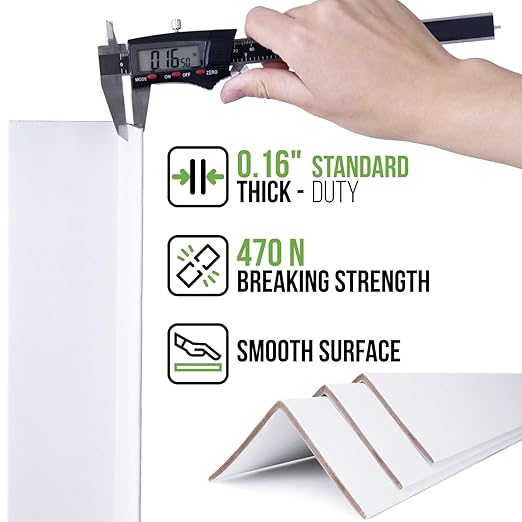 Extra-Wide 48" x 3" x 3" Reinforced Cardboard Edge Protectors (Pack of 100) – 0.16" Standard-Duty Thickness – Cardboard Edge Protectors for Shipping – American Quality Pallet Edge Protector