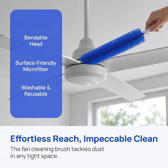 4pcs Bendable Microfiber Head Fan Brush, Reusable Dust Remover - Image 3