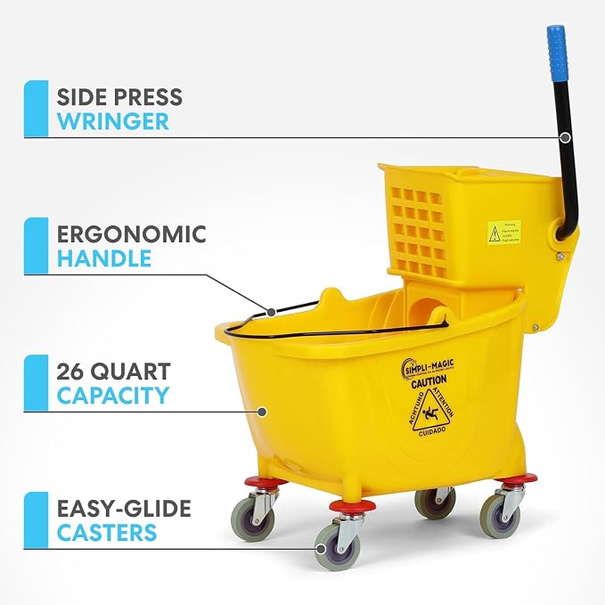 Simpli-Magic 79358 Commercial Mop Bucket - Image 5