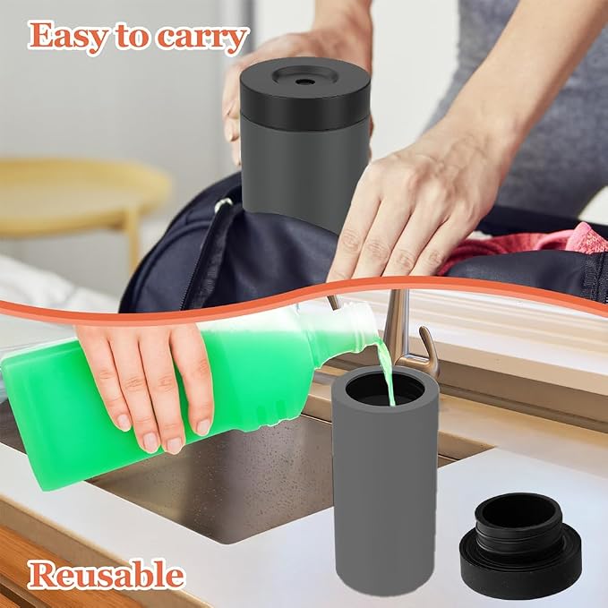 Silicone Dishwashing Soap Dispenser, Dish Soap Squeeze Bottle 240ml Silicone - Image 4