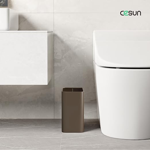 Cesun Small Bathroom Trash Can, 2.1 Gallons, Under Sink Wastebasket, Stainless - Image 2