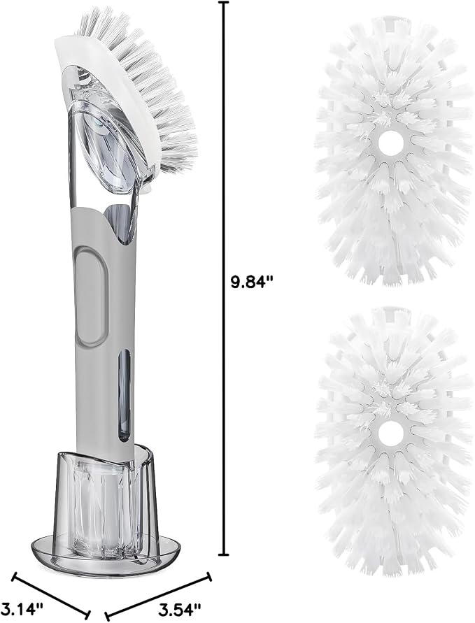 RIMAY Soap Dispensing Dish Brush Set - Image 8