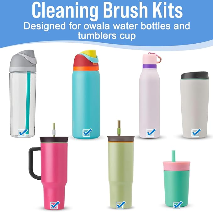 Water Bottle Cleaner Brush Set for Owala 24oz/32oz/40oz Cup, Cleaning Kit for - Image 2