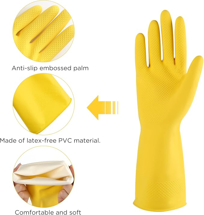 Rubber gloves dishwashing 2 or 4 Pairs - Image 2