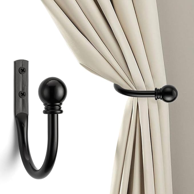 Black Curtain Hooks - Image 2