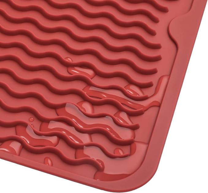MicoYang Silicone Dish Drying Mat — Quick-Dry Ridges Counter & Sink Pad - Image 9
