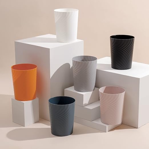 UUJOLY Plastic Small Bathroom Trash Can Wastebasket Garbage Can, Laundry Room - Image 3