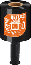 Black Stretch Film Shrink Wrap for Moving Supplies x 1000ft, Industrial by BETU