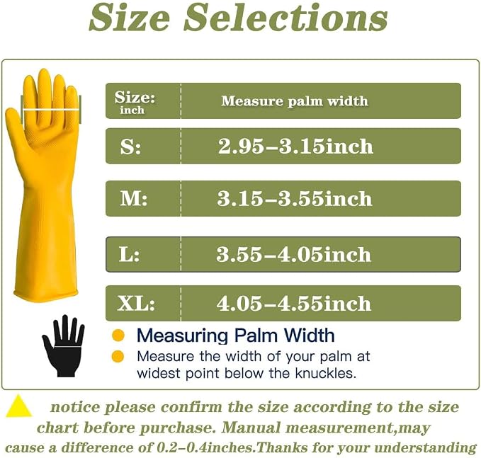 8 Pairs Reusable Household Cleaning Gloves, Rubber Kitchen Dishwashing Gloves - Image 6