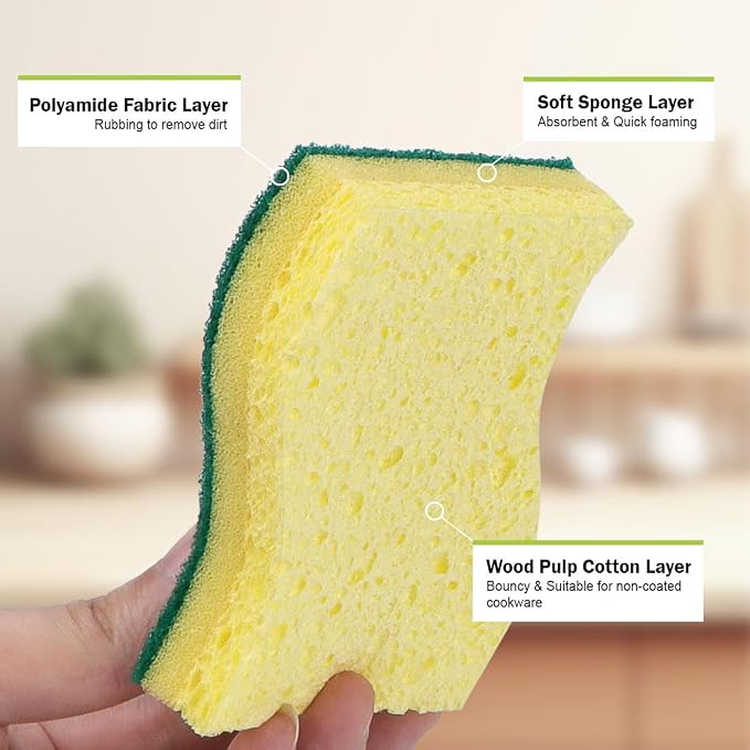 AIDEA Sponges Kitchen-24Count, Heavy-Duty Scrub Sponges, Sponges - Image 3
