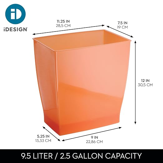 iDesign Small Plastic Bathroom Trash Can, - Image 4