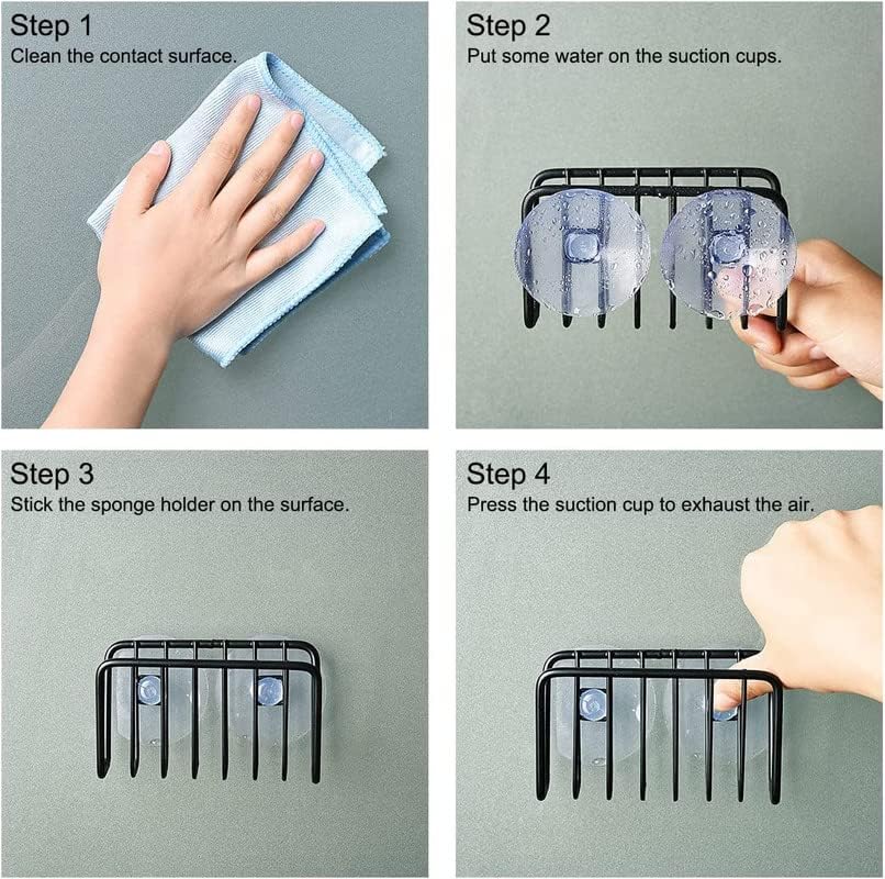 Toplife Sponge Holder for Kitchen Sink, Rust-Proof Suction Cup Sponge Caddy - Image 5