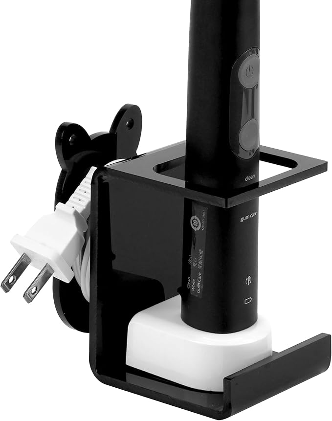 Electric Toothbrush Holder Wall Mounted, Electric Toothbrush Cord Organizer by LUEXBOX