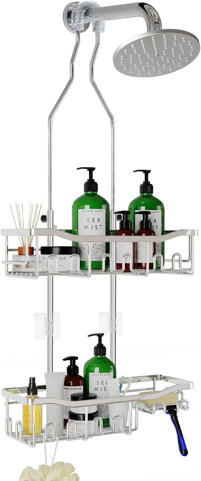 Upgraded Extended Length Shower Organizer by Joqixon
