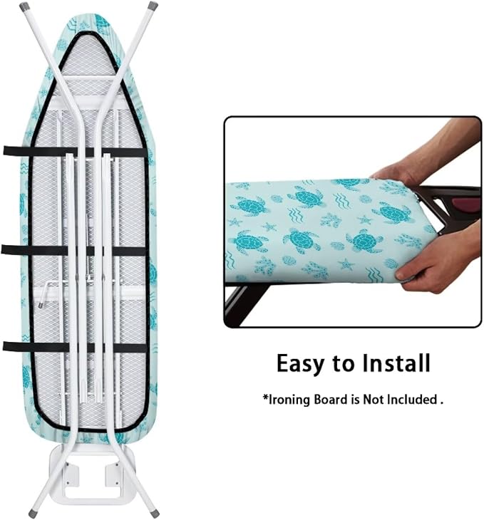Turtle Print Ironing Board Cover 14x45 Ironing Board Cover, Resist Scorching - Image 5