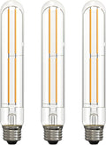 ASOKO 7.3 Inch E26 Led Bulb 6W Dimmable, 2700K Warm White Edison Bulbs 900LM, Tubular T30 Clear Glass Light Bulb 3 Pack