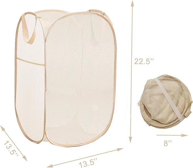 2Pcs Pop Up Hampers for Cruise, Folding Laundry Basket Space Saving Design - Image 7