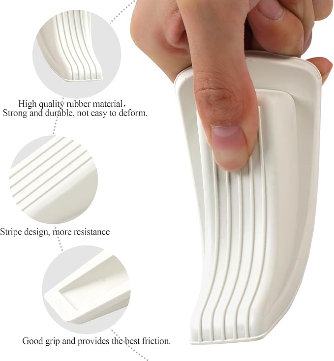 4 Pack Door Stoppers for Bottom of Door, Rubber Door Stopper Wedge, Sturdy - Image 3