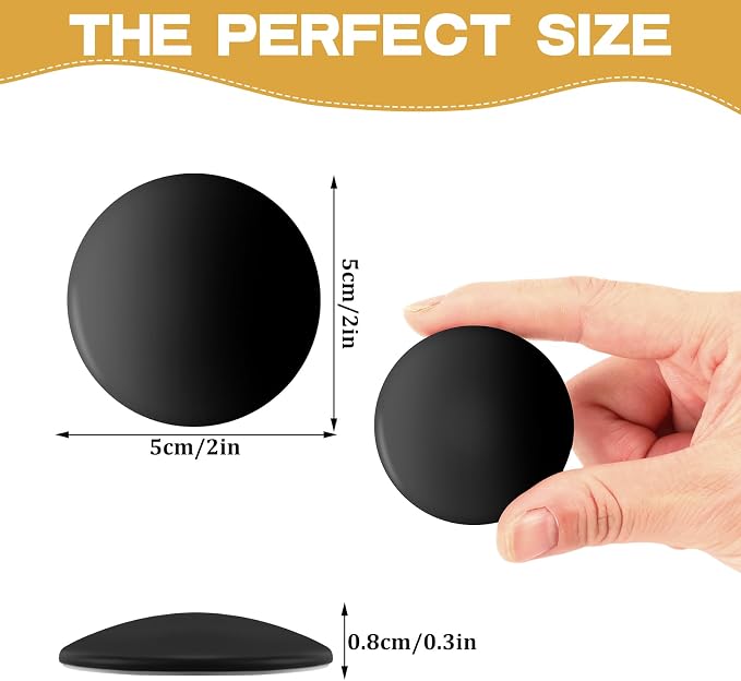 JULBEAR Door Stopper 12 Pack Black Silicone Handle Wall Bumpers | Silicone - Image 2
